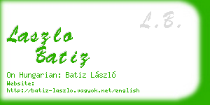 laszlo batiz business card